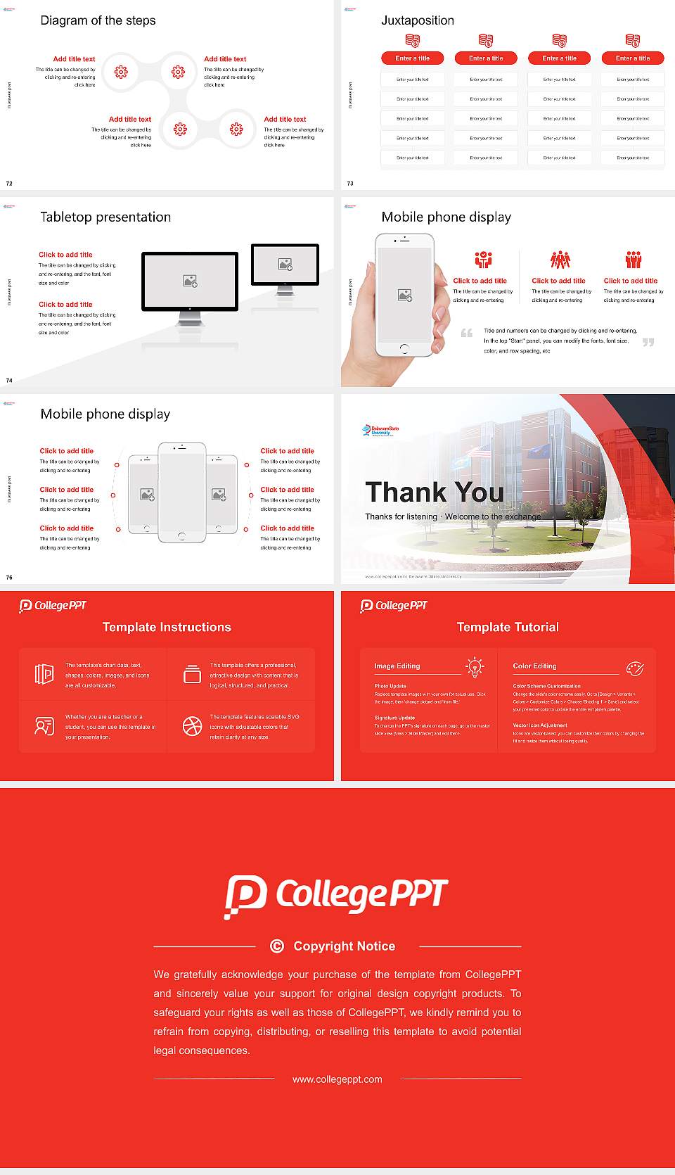 Delaware State University Competition/Entrepreneurship Contest PPT Template16:9 ratio PPT effect preview image9