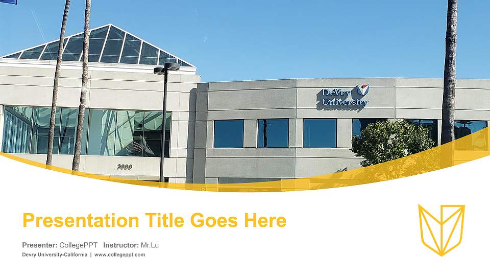 Devry University-California Course/Courseware Creation PPT Template16:9 ratio PPT effect preview image