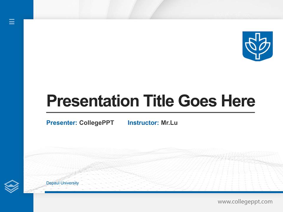 Depaul University Thesis Proposal/Graduation Defense PPT Template4:3 ratio PPT effect preview image5