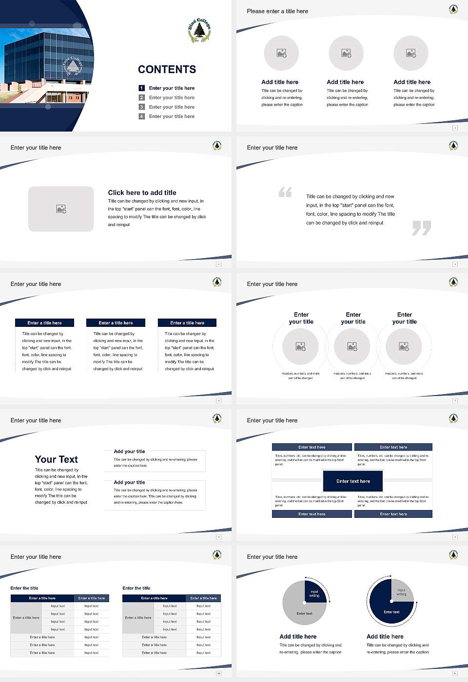 Dine College Course/Courseware Creation PPT Template16:9 ratio PPT effect preview image2