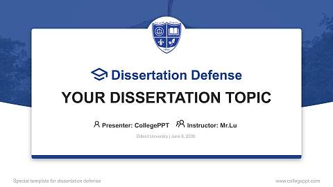 Dillard University Graduation Thesis Defense PPT Template