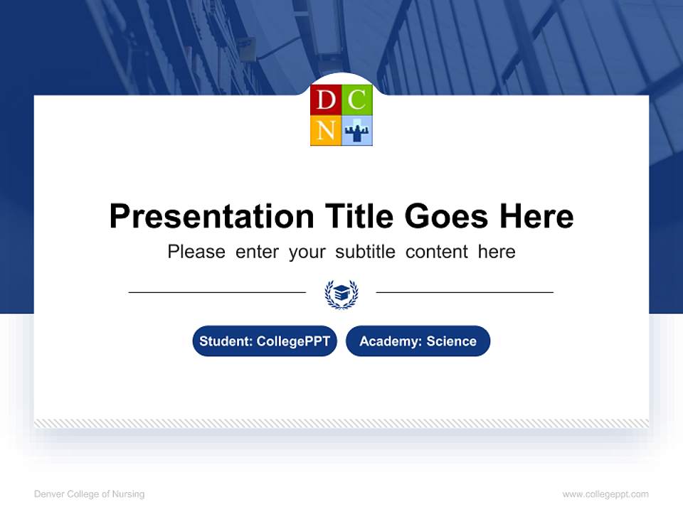 Denver College of Nursing National Scholarship Defense PPT Template4:3 ratio PPT effect preview image4