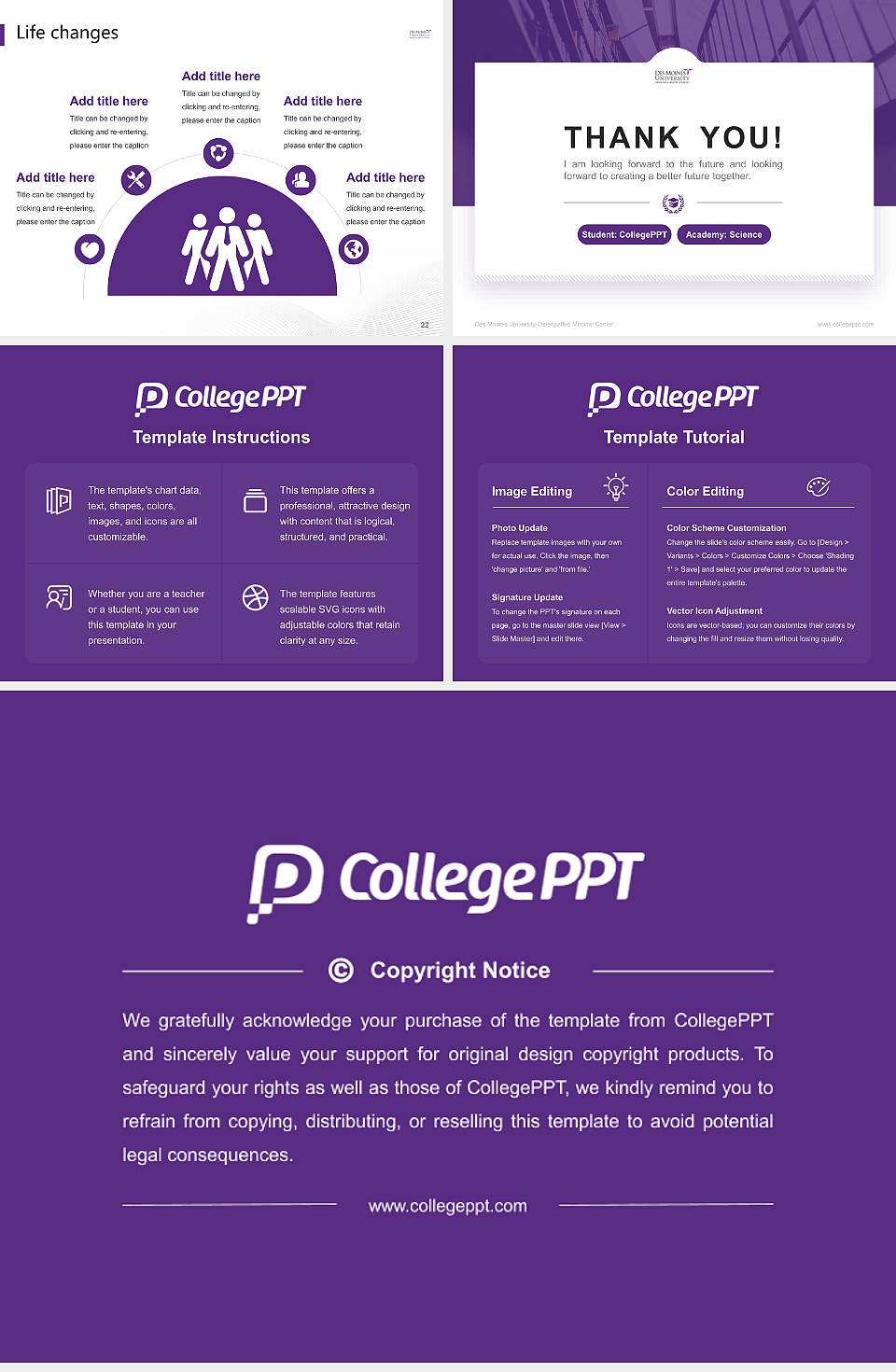 Des Moines University-Osteopathic Medical Center National Scholarship Defense PPT Template4:3 ratio PPT effect preview image4