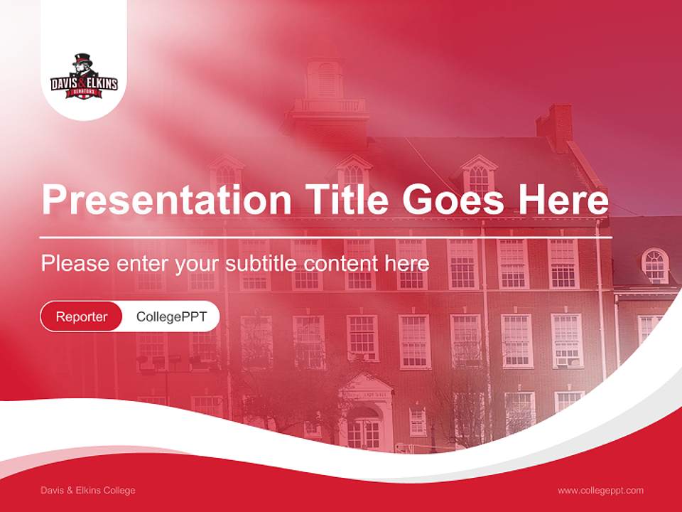 Davis & Elkins College Lecture Sharing and Networking Event PPT Template4:3 ratio PPT effect preview image4