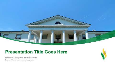 Delaware Valley University Course/Courseware Creation PPT Template