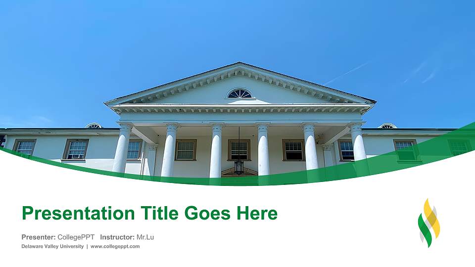 Delaware Valley University Course/Courseware Creation PPT Template16:9 ratio PPT effect preview image