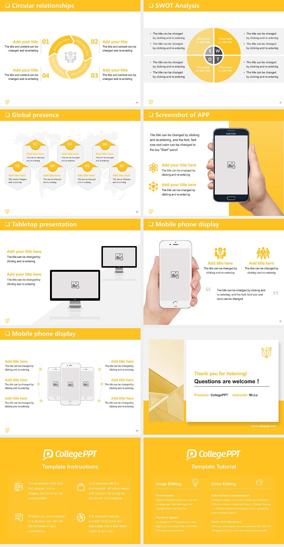 Devry University-Illinois General Purpose PPT Template4:3 ratio PPT effect preview image5