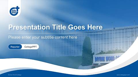 Divine Word College Lecture Sharing and Networking Event PPT Template