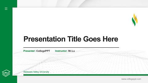 Delaware Valley University Thesis Proposal/Graduation Defense PPT Template