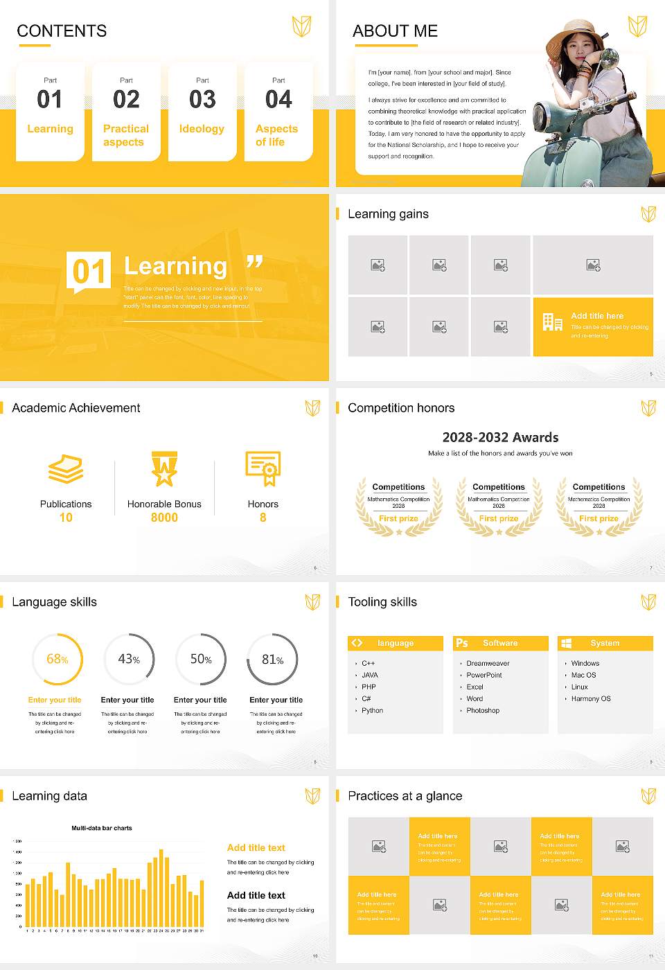 Devry University-Tennessee National Scholarship Defense PPT Template16:9 ratio PPT effect preview image2
