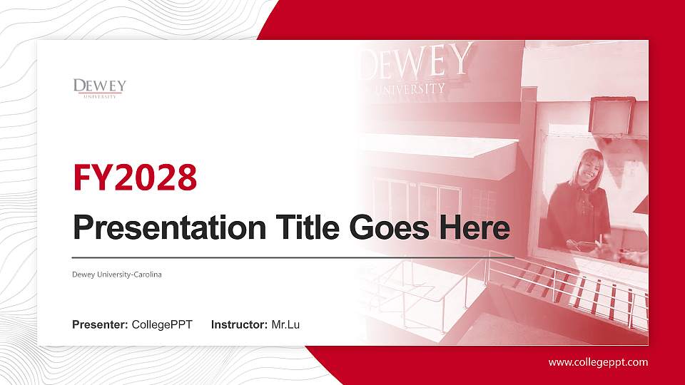 Dewey University-Carolina Academic Presentation/Research Findings Report PPT Template16:9 ratio PPT effect preview image