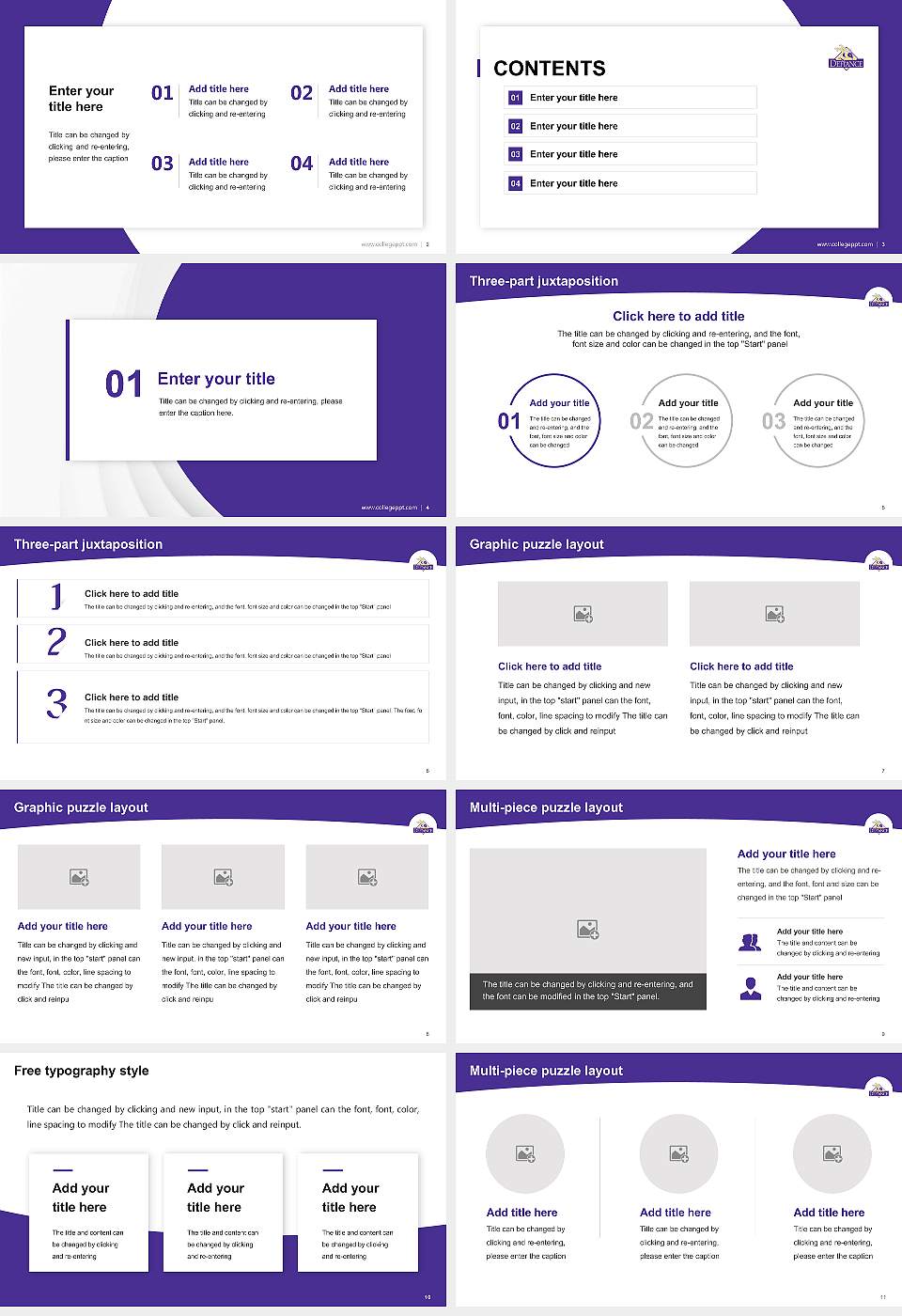 Defiance College Academic Presentation/Research Findings Report PPT Template16:9 ratio PPT effect preview image2