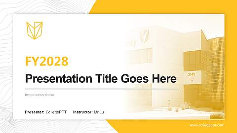 Devry University-Arizona Academic Presentation/Research Findings Report PPT Template