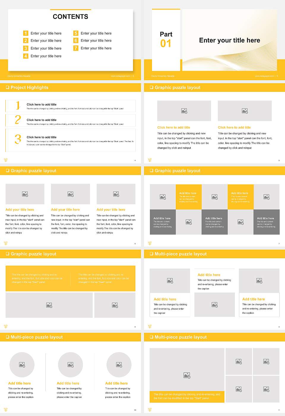 Devry University-Nevada General Purpose PPT Template16:9 ratio PPT effect preview image2