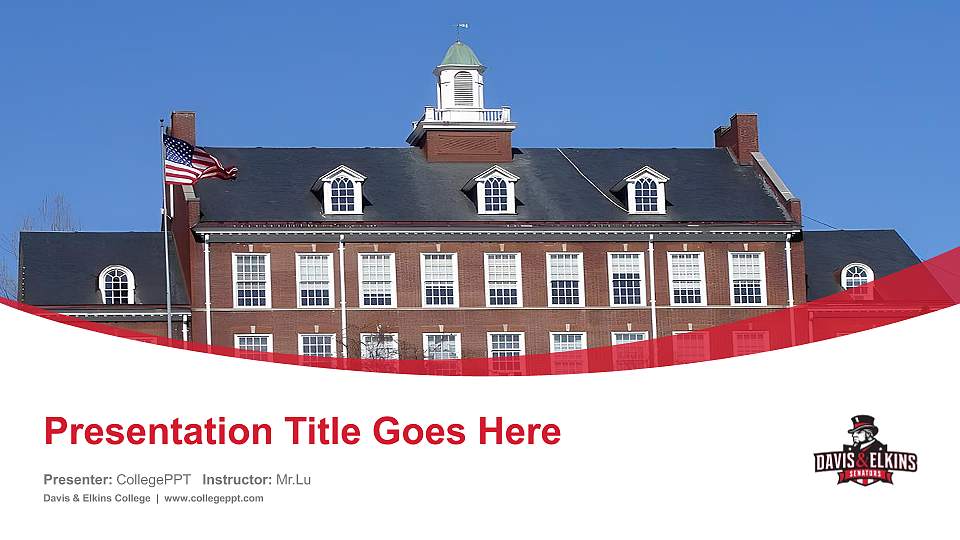 Davis & Elkins College Course/Courseware Creation PPT Template16:9 ratio PPT effect preview image