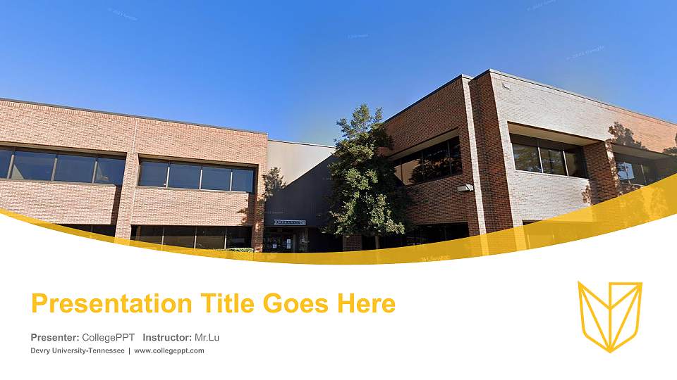 Devry University-Tennessee Course/Courseware Creation PPT Template16:9 ratio PPT effect preview image