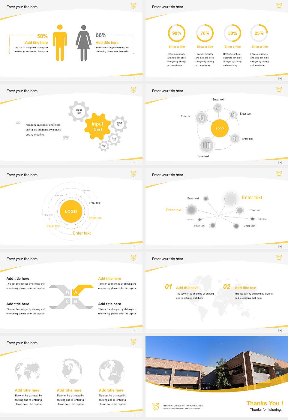 Devry University-Tennessee Course/Courseware Creation PPT Template16:9 ratio PPT effect preview image4