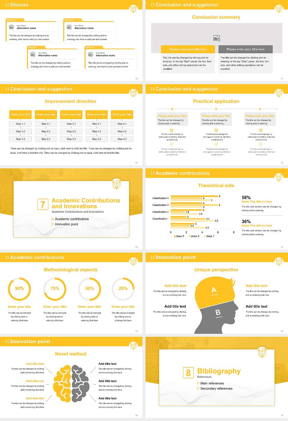 Devry University-Illinois Graduation Thesis Defense PPT Template16:9 ratio PPT effect preview image6