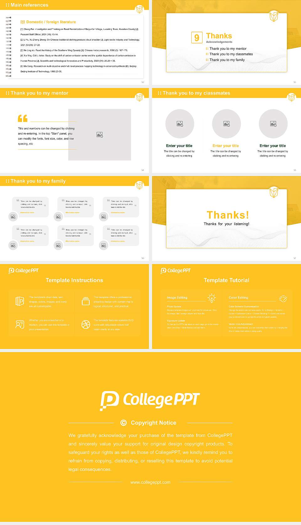 Devry University-Illinois Graduation Thesis Defense PPT Template16:9 ratio PPT effect preview image7