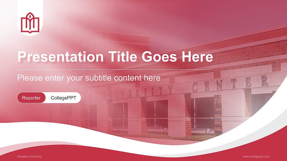 Desales University Lecture Sharing and Networking Event PPT Template16:9 ratio PPT effect preview image
