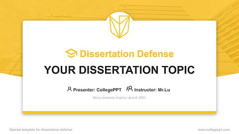 Devry University-Virginia Graduation Thesis Defense PPT Template
