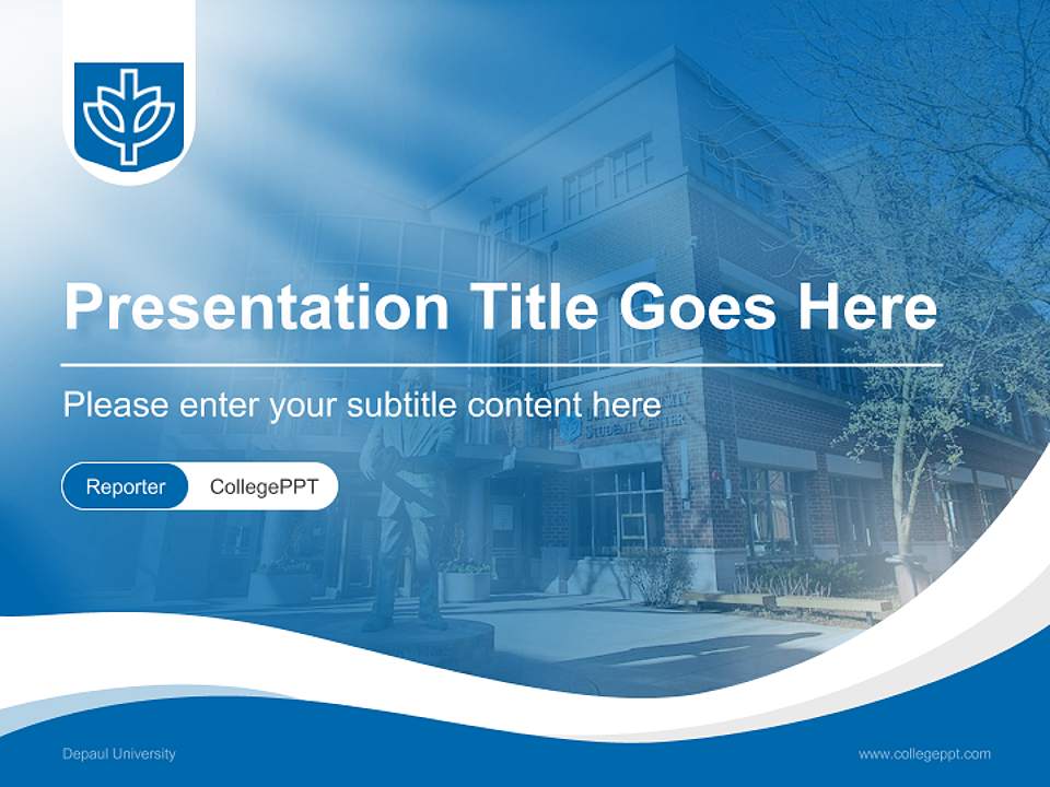 Depaul University Lecture Sharing and Networking Event PPT Template4:3 ratio PPT effect preview image4