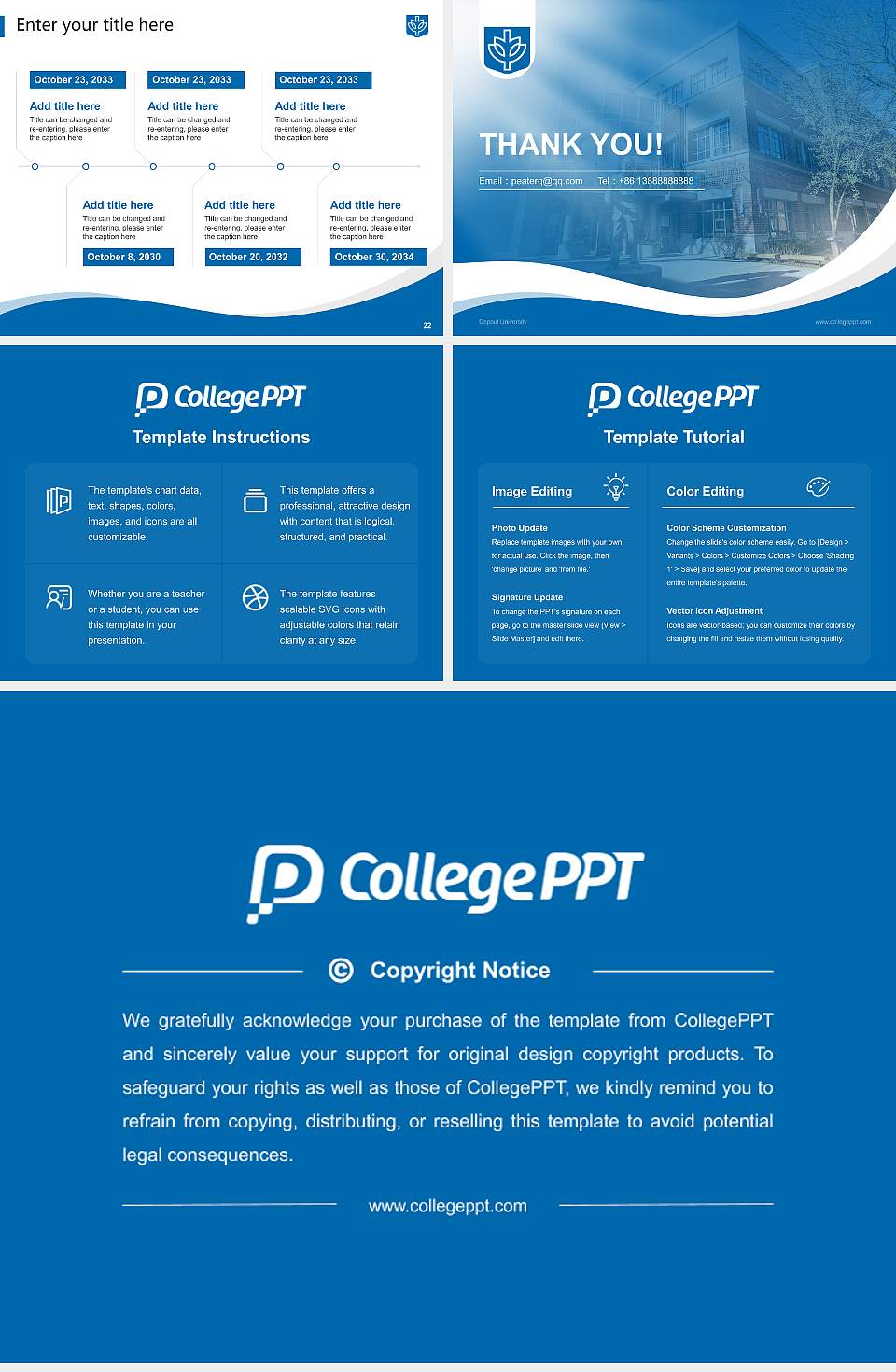 Depaul University Lecture Sharing and Networking Event PPT Template4:3 ratio PPT effect preview image4