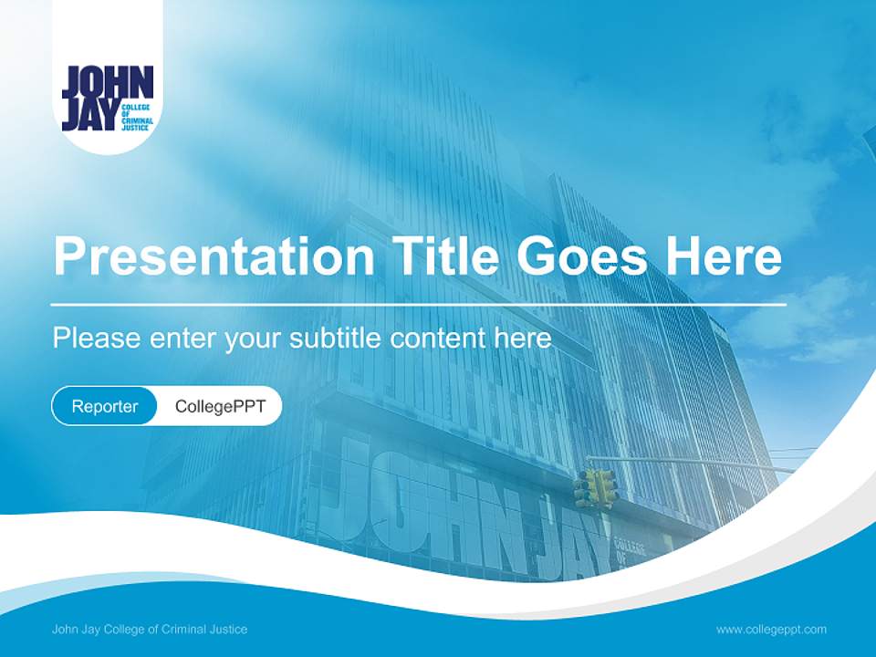 John Jay College of Criminal Justice Lecture Sharing and Networking Event PPT Template4:3 ratio PPT effect preview image4