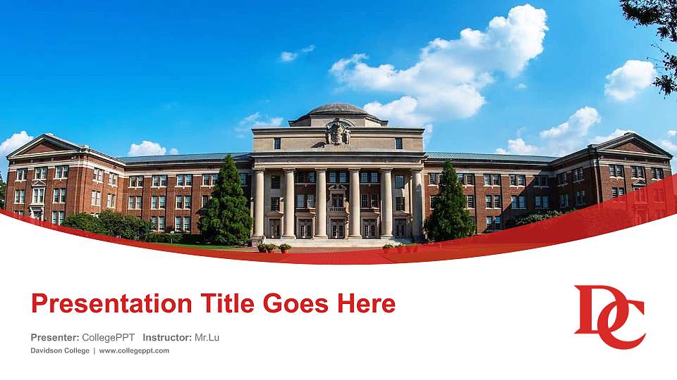 Davidson College Course/Courseware Creation PPT Template16:9 ratio PPT effect preview image