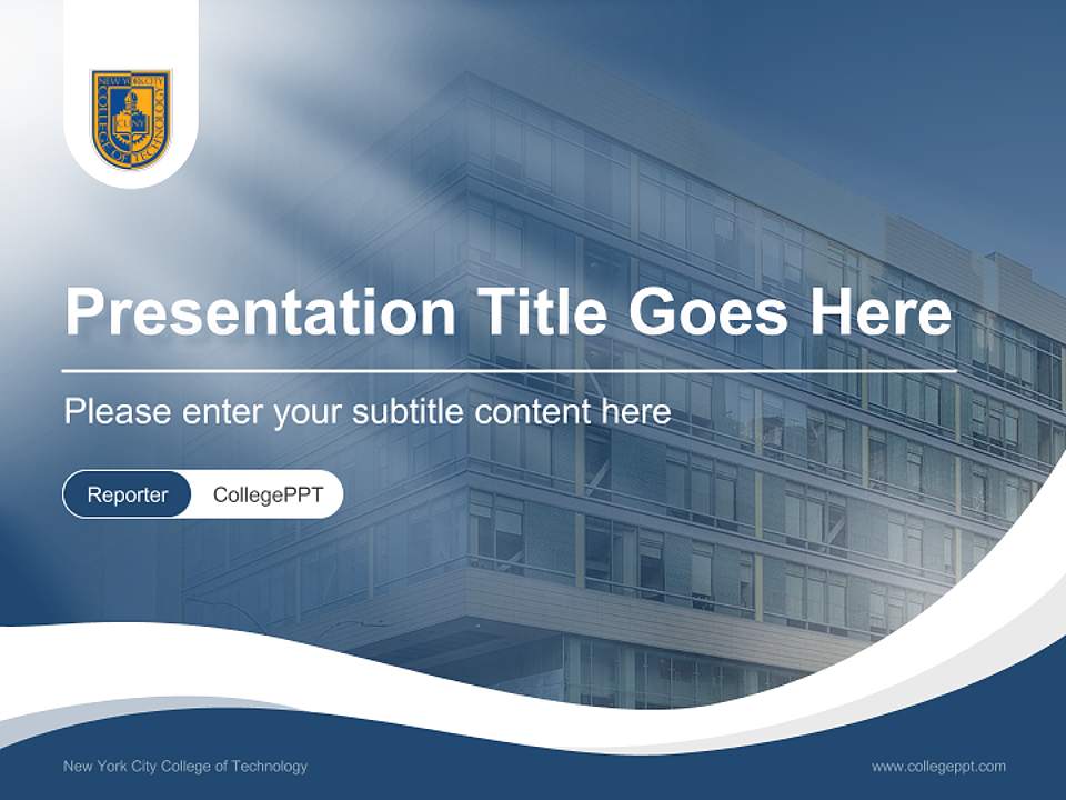 New York City College of Technology Lecture Sharing and Networking Event PPT Template4:3 ratio PPT effect preview image4