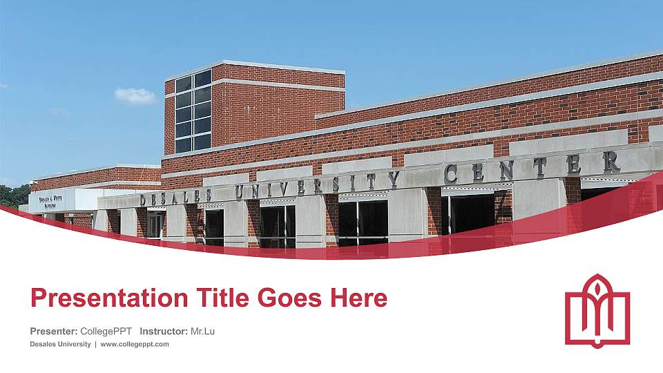 Desales University Course/Courseware Creation PPT Template16:9 ratio PPT effect preview image