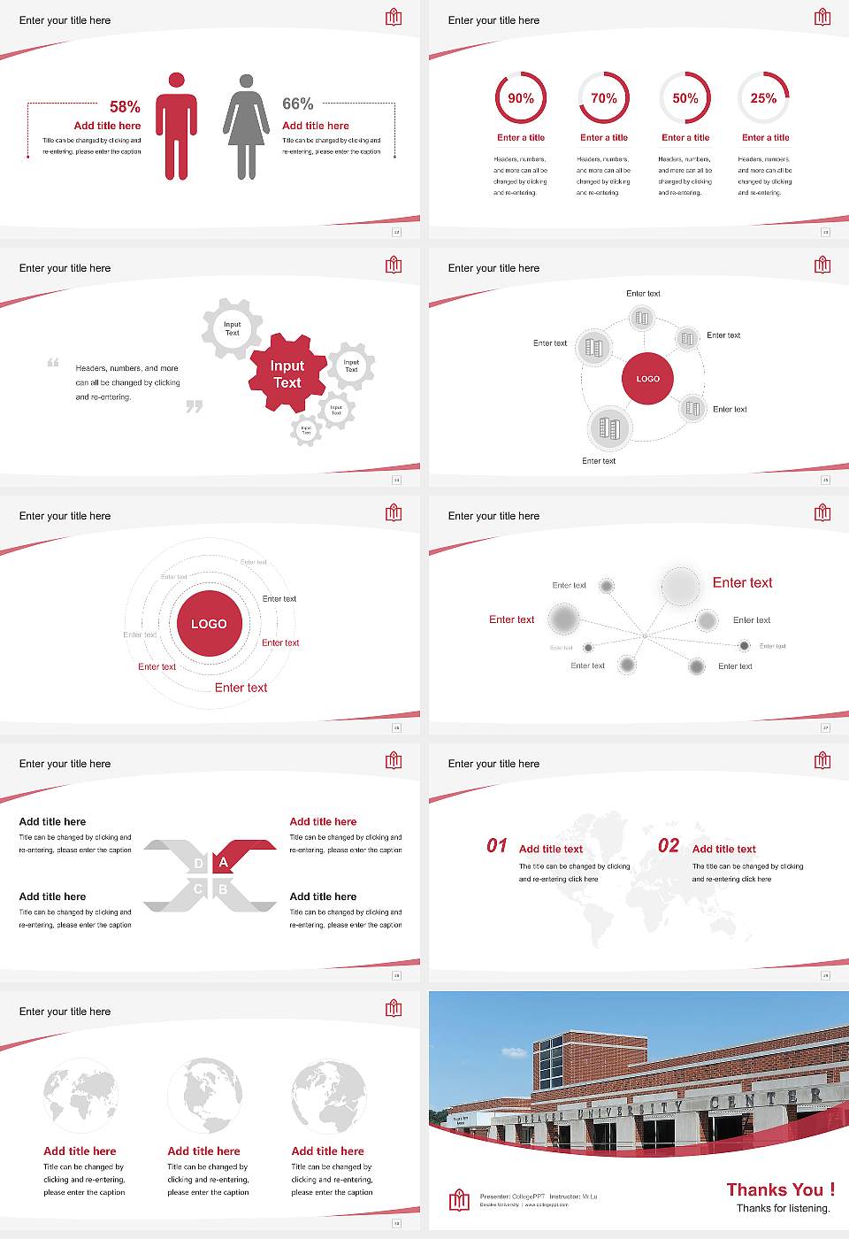 Desales University Course/Courseware Creation PPT Template16:9 ratio PPT effect preview image4