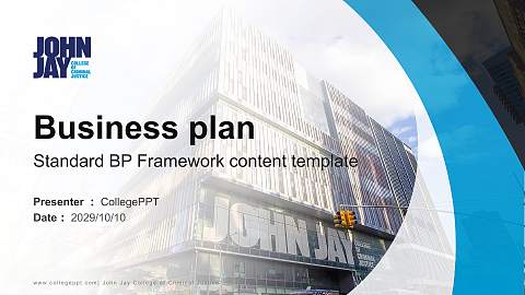 John Jay College of Criminal Justice Competition/Entrepreneurship Contest PPT Template