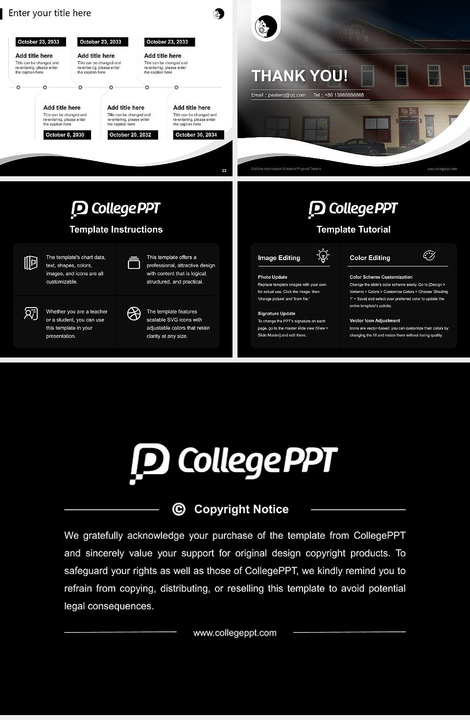 Dell’Arte International School of Physical Theatre Lecture Sharing and Networking Event PPT Template4:3 ratio PPT effect preview image4