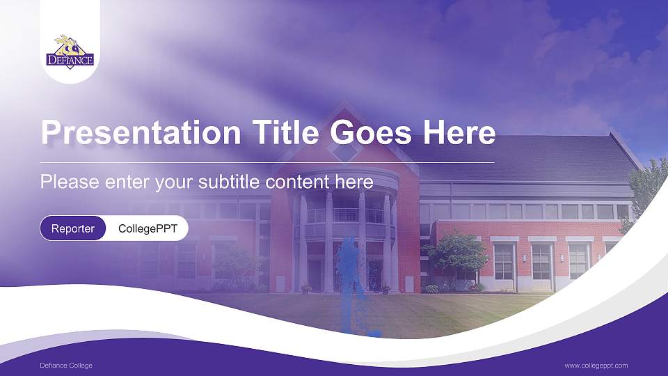 Defiance College Lecture Sharing and Networking Event PPT Template16:9 ratio PPT effect preview image