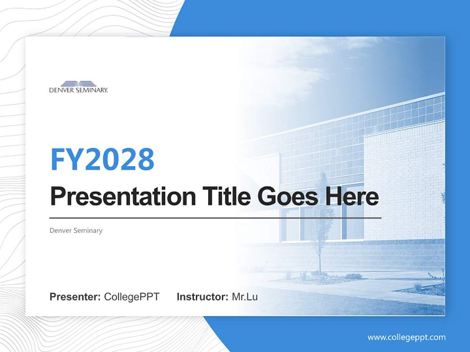 Denver Seminary Academic Presentation/Research Findings Report PPT Template4:3 ratio PPT effect preview image5