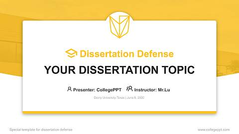 Devry University-Texas Graduation Thesis Defense PPT Template