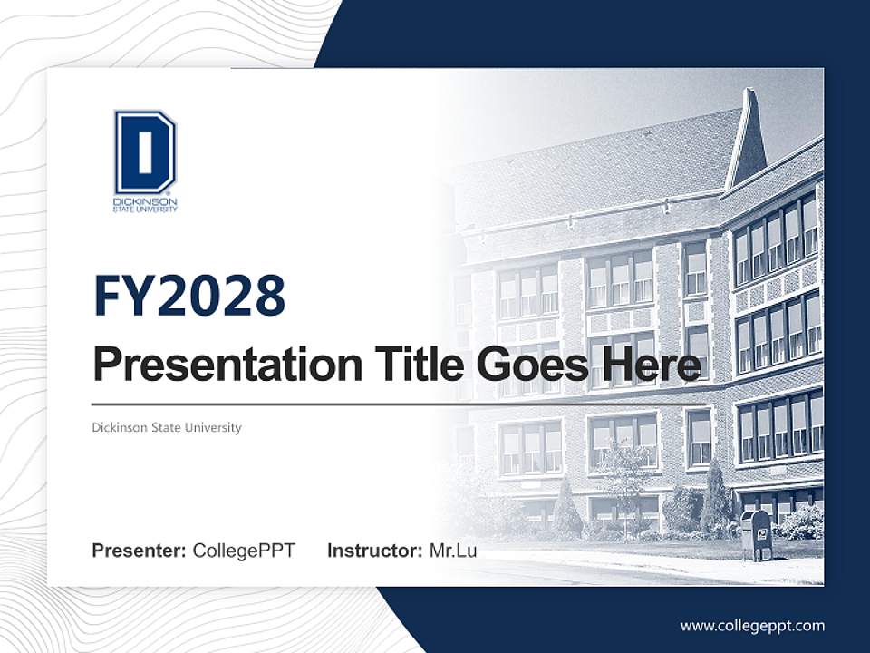 Dickinson State University Academic Presentation/Research Findings Report PPT Template4:3 ratio PPT effect preview image5