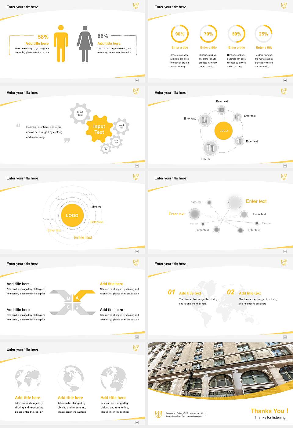 Devry College of New York Course/Courseware Creation PPT Template16:9 ratio PPT effect preview image4
