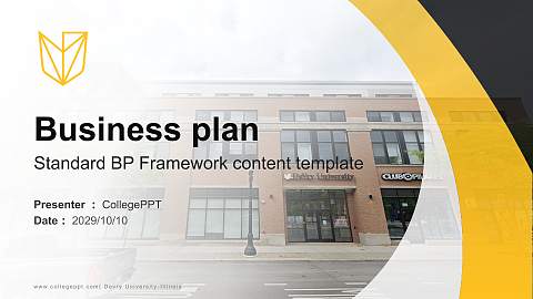 Devry University-Illinois Competition/Entrepreneurship Contest PPT Template