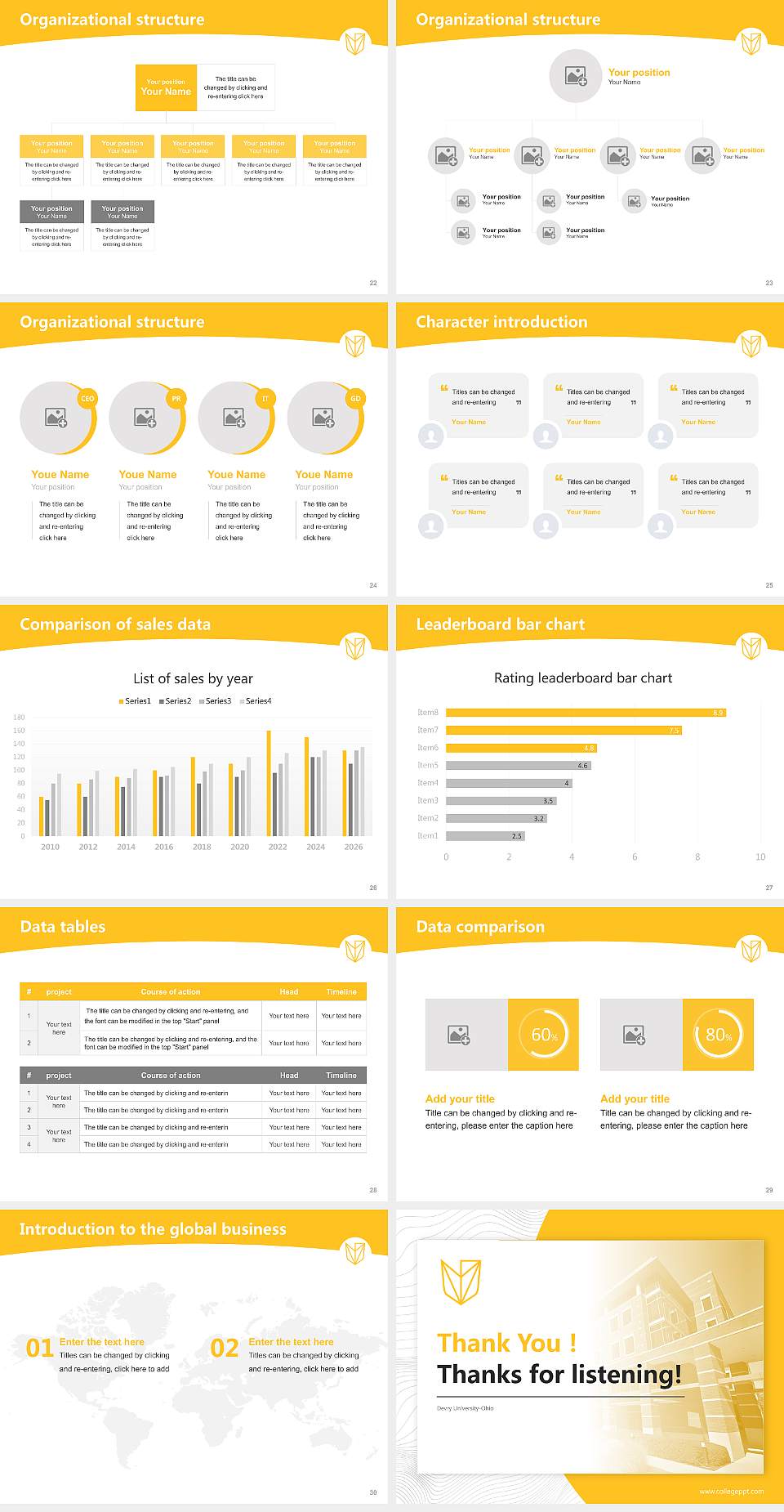 Devry University-Ohio Academic Presentation/Research Findings Report PPT Template4:3 ratio PPT effect preview image4