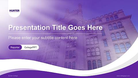 Hunter College Lecture Sharing and Networking Event PPT Template