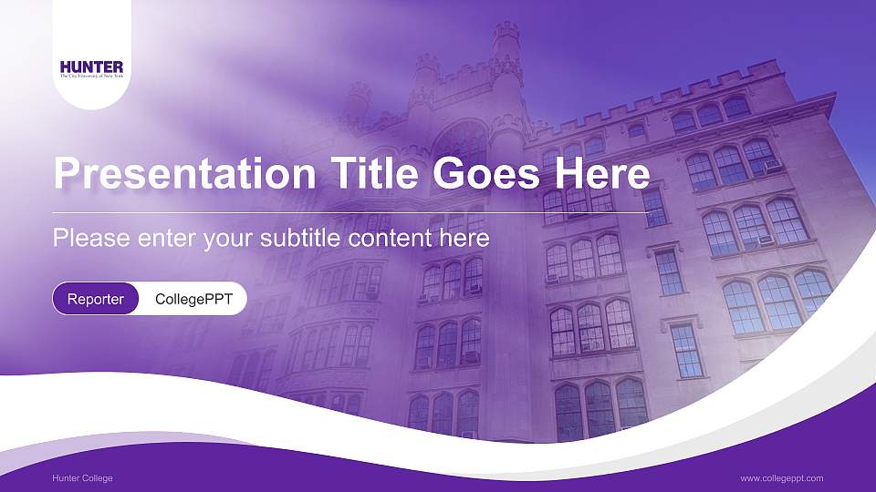 Hunter College Lecture Sharing and Networking Event PPT Template16:9 ratio PPT effect preview image