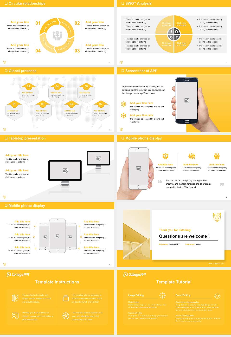 Devry University-Illinois General Purpose PPT Template16:9 ratio PPT effect preview image5