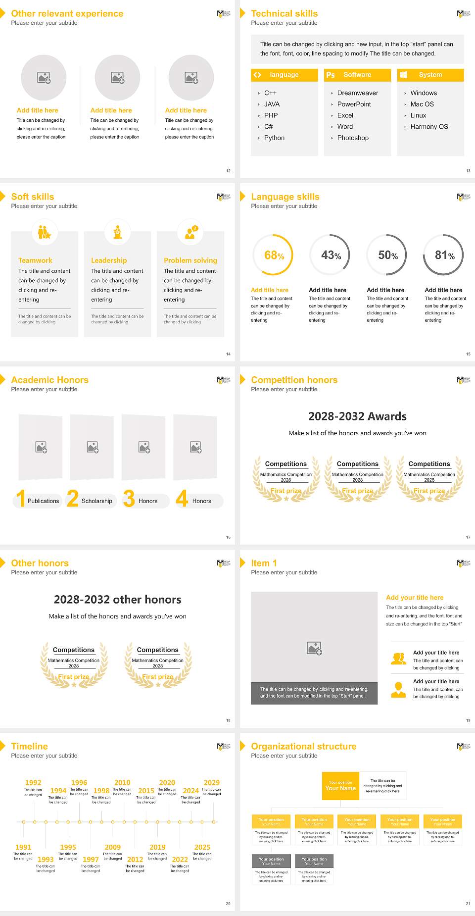 Medgar Evers College Resume PPT Template4:3 ratio PPT effect preview image3