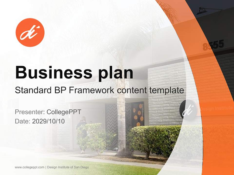 Design Institute of San Diego Competition/Entrepreneurship Contest PPT Template4:3 ratio PPT effect preview image9