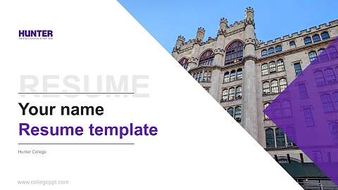 Hunter College Resume PPT Template