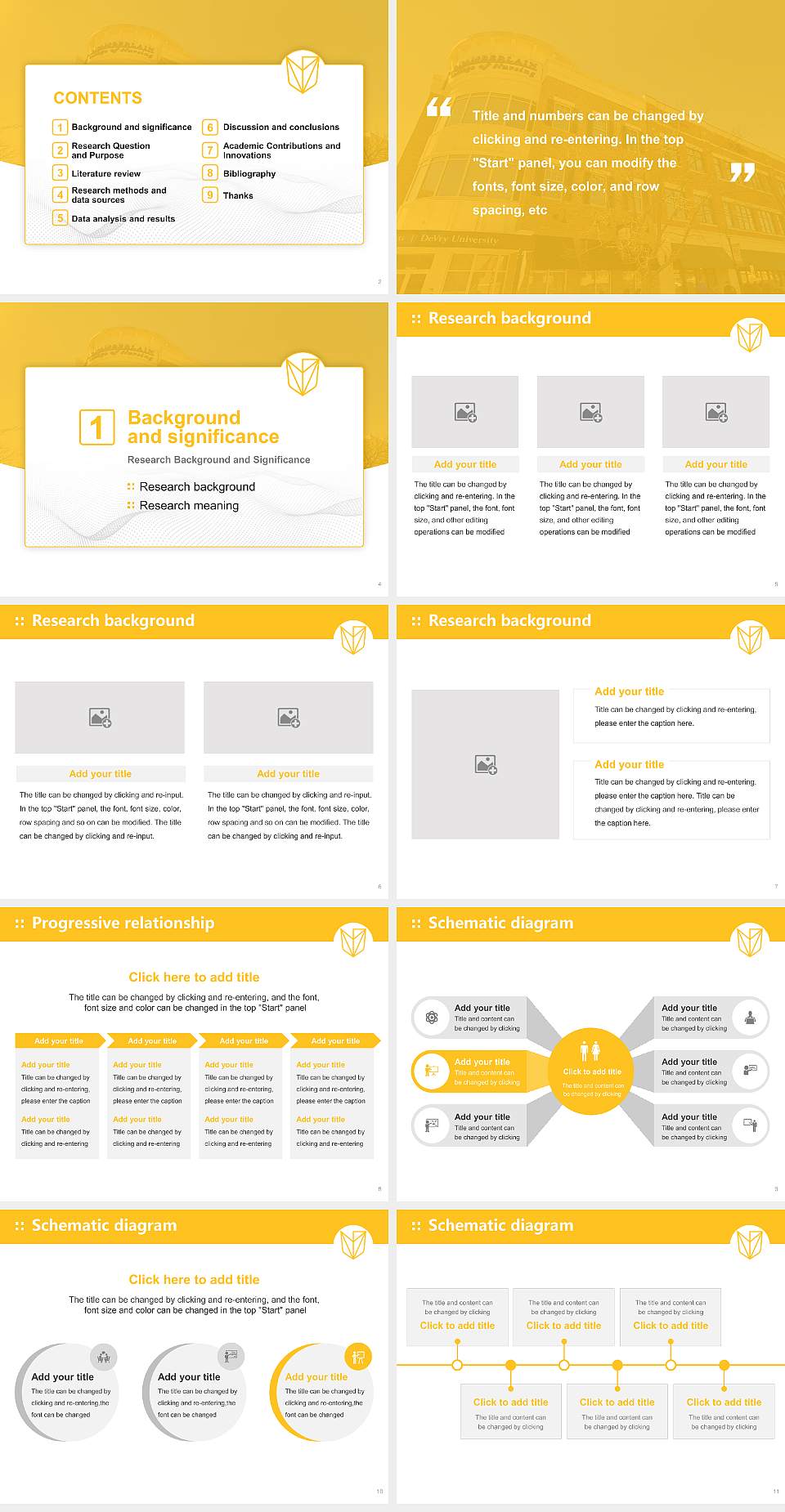 Devry University-North Carolina Graduation Thesis Defense PPT Template4:3 ratio PPT effect preview image2
