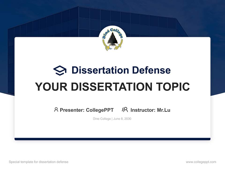 Dine College Graduation Thesis Defense PPT Template4:3 ratio PPT effect preview image7