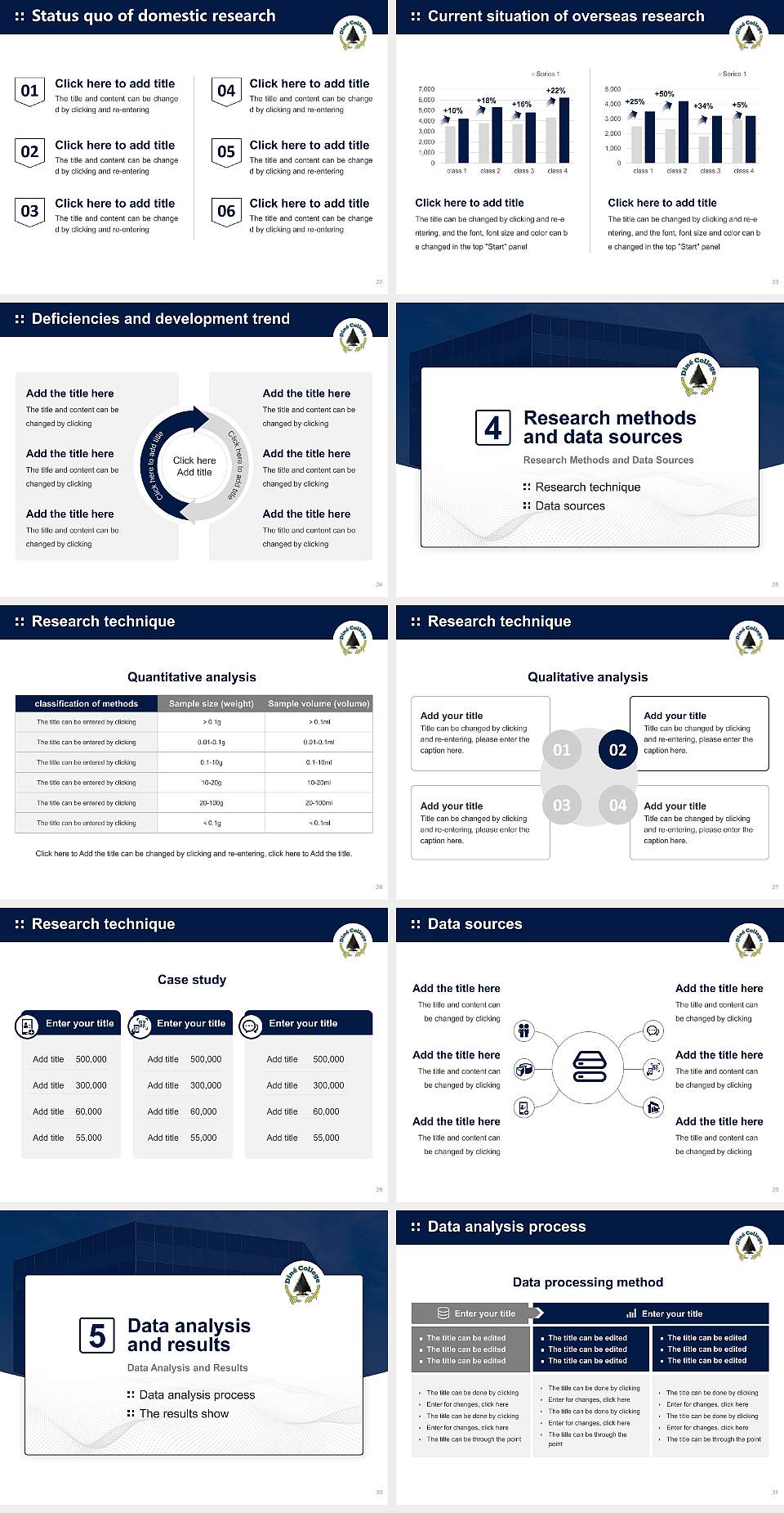Dine College Graduation Thesis Defense PPT Template4:3 ratio PPT effect preview image4